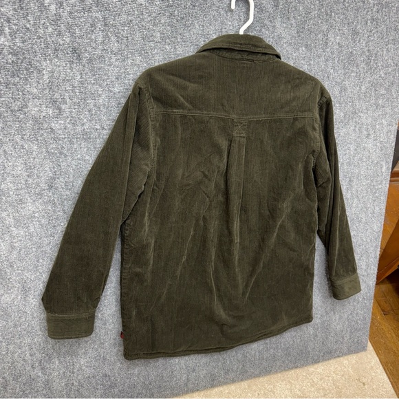 Vintage Woolrich green corduroy jacket shacket 6235 Men's size L Large (Stained) - Picture 9 of 13